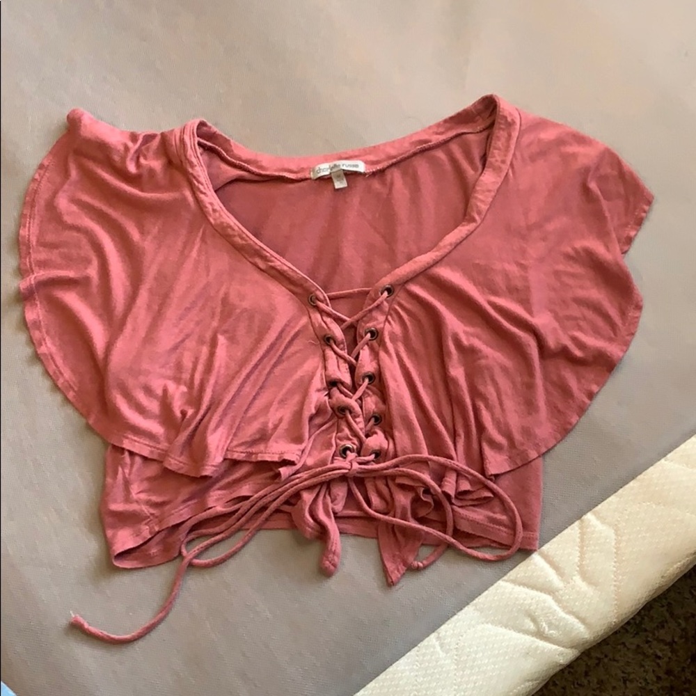 Flowy sleeve crop top